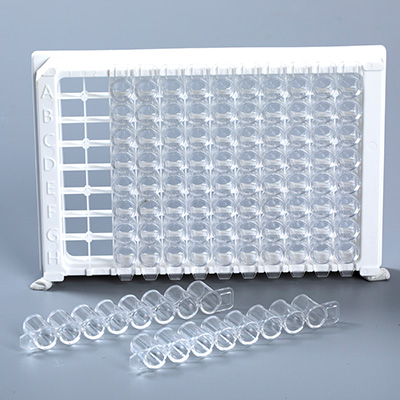 8联孔酶标板 袋装 透明 平底 Elab CBM100010